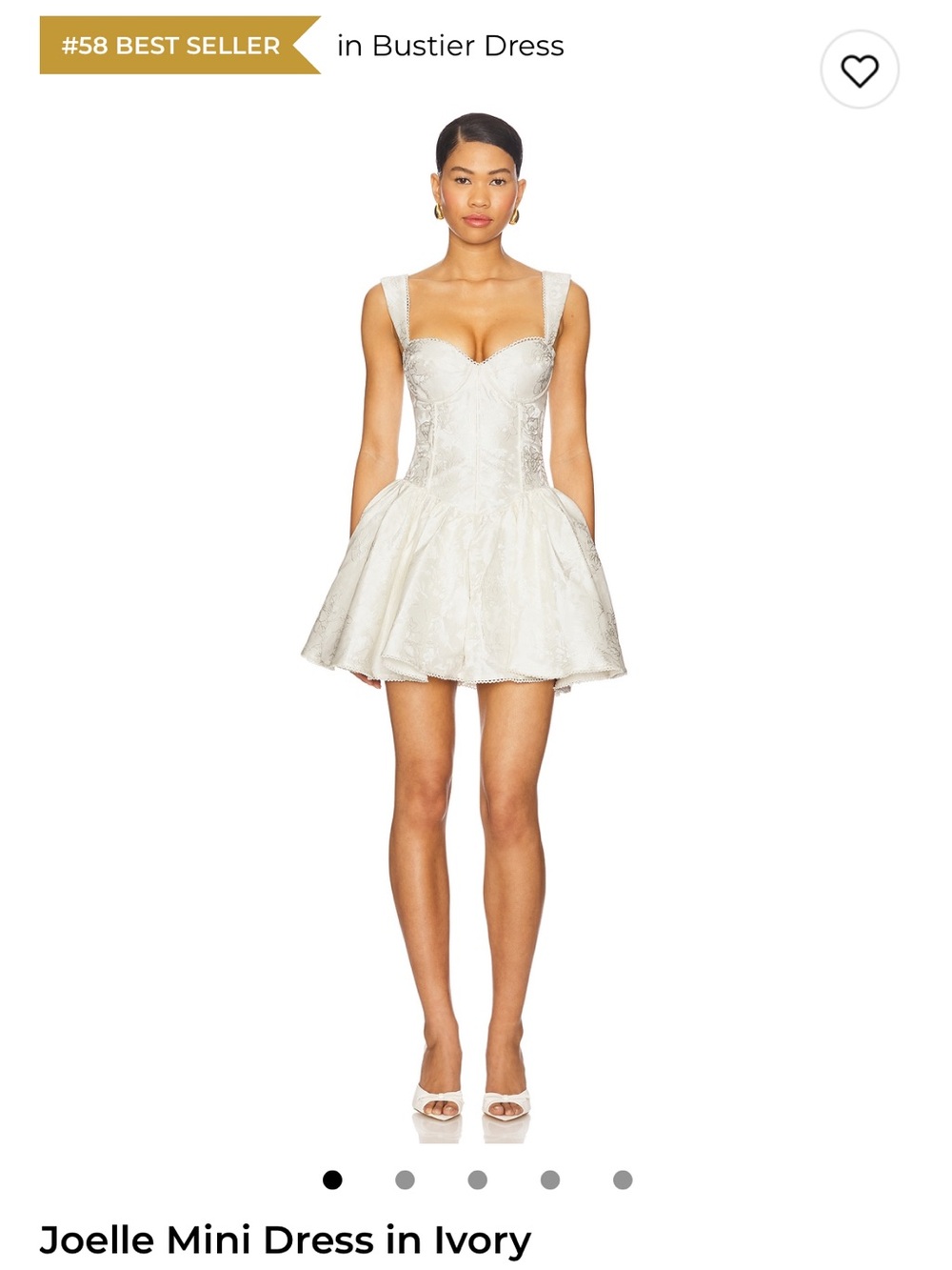 Ivory Joelle Bustier Mini Dress with Sweetheart Neckline- Revolve